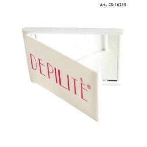 Espejo compacto rectangular con estuche