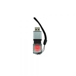 U. de memoria 8GB deslizable con luz y correa en estuche