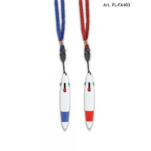 Pluma colgante con 4 colores y cordón