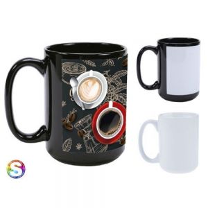 Tarro para sublimación. CAP. 450 ml. (15 OZ). Temperatura y Tiempo sugeridos para sublimar: 180 grados / 160 seg. Venta en múltiplos de 12