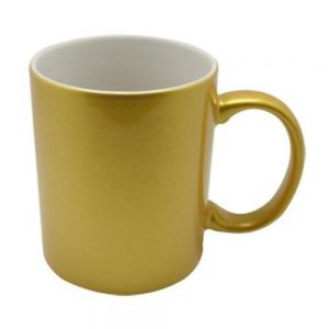 TARRO DE SUBLIMACIÓN 11 OZ CAMEL Tarro en color dorado de sublimación. CAP. 325 ml. (11 OZ). Temperatura y tiempo sugeridos para sublimar: 195 grados / 40 seg. Venta en múltiplos de 12.