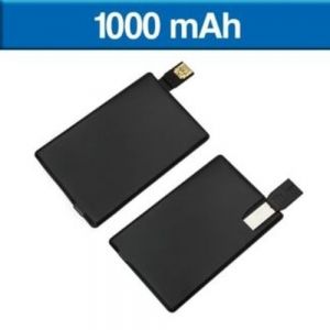 POWER BANK TARJETA CON USB 8GB CAPACIDAD 1,000 mAh INCLUYE CABLE CON 5 ADAPTADORES