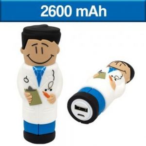POWER BANK DOCTOR CAPACIDAD 2,600 mAh INCLUYE CABLE CON 5 ADAPTADORES