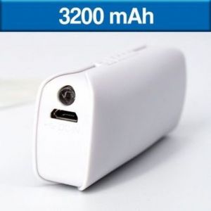 POWER BANK CON PILA AUXILIAR MULTIFUNCIONAL RECTANGULAR 3,200 mAh CON LAMPARA LED Y CABLE CON 5 ADAPTADORES