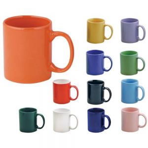 TARRO 11OZ. TAHITI Tarro de cerámica recto de mismo color por dentro y por fuera, excepto la roja, que es bicolor CAP.11 OZ. Venta en múltiplos de 12