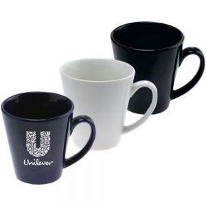 TAZA CONICA BICOLOR    11 OZ Taza cónica brillante del mismo color. CAP. 11 OZ. Venta en múltiplos de