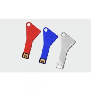 USB LLAVE TRIANGULAR 4GB METALICA MEDIDAS 6.2 X 2.6 X 0.2 CM. COLORES PLATA,ROJA Y AZUL