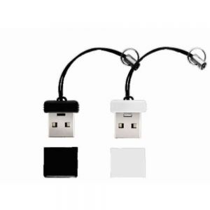 USB MICRO 4GB CON COLGUIJE PARA LLAVERO MEDIDAS 1.7 X 1.3 X 0.5 CM. COLORES BLANCA Y NEGRA