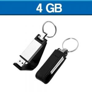 USB LLAVERO PIEL DE 4GB COLOR NEGRO