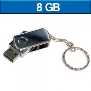 USB GIRATORIA METÁLICA CON LLAVERO