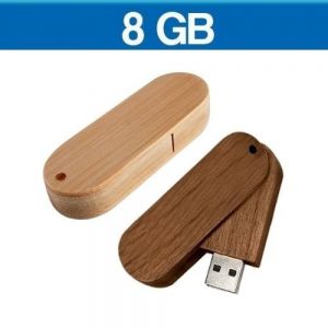 USB GIRATORIA MADERA 8GB