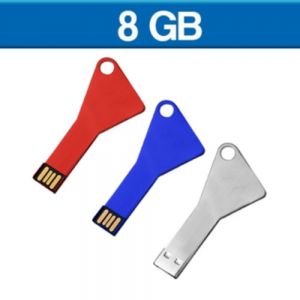 USB LLAVE TRIANGULAR DE 8GB COLOR PLATA, ROJO Y AZUL