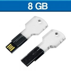 USB LLAVE TRADICIONAL DE 8GB FABRICADA EN ACRILICO TRANSPARENTE