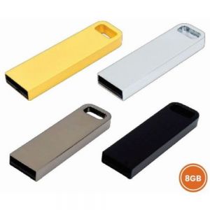 USB MILAN 8GB METALICA, DORADO Y CROMO OBSCURO.
